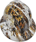 Urban Camo Don't Tread On Me Custom Hydro Dipped Full Brim Hard Hat - Back View