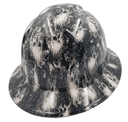 White Smoking Skulls Custom Hydro Dipped Full Brim Hard Hat - Back View