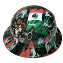 Mexican Outlaw Cowboy Pride Custom Hydro Dipped Full Brim Hard Hat - Back View