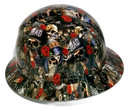 Till Death Do Us Part LA Street Life Custom Hydro Dipped Full Brim Hard Hat - Back View