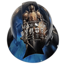 The Full Armor Of God Religious Custom Hydro Dipped Full Brim Hard Hat - Back View