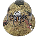 Constitutional Amendment USA Custom Hydro Dipped Full Brim Hard Hat - Back View