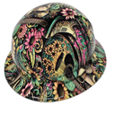 Nashville Music City Country Girl Custom Hydro Dipped Full Brim Hard Hat - Back View