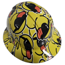 Rubber Duck Ducky Custom Hydro Dipped Full Brim Hard Hat - Back View