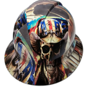 American Cowboys Cowboy Riders Custom Hydro Dipped Full Brim Hard Hat - Back View