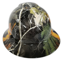 Pow/Mia Carolina Camo Woods Custom Hydro Dipped Full Brim Hard Hat - Back View