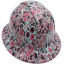 Sugar Skulls Custom Hydro Dipped Full Brim Hard Hat - Back View