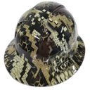 Desolve Wing Camo Desert Custom Hydro Dipped Full Brim Hard Hat - Back View
