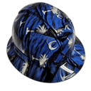 South Carolina State Flag Custom Hydro Dipped Full Brim Hard Hat - Back View