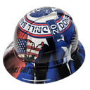 Drill Baby Drill 2024 Custom Hydro Dipped Full Brim Hard Hat - Back View