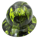 Bio Hazard Zombie Custom Hydro Dipped Full Brim Hard Hat - Back View