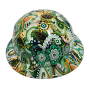 Hippie Chick Custom Hydro Dipped Full Brim Hard Hat - Back View