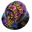 Blue Collar Baddie Women's custom hydro dipped hard hat - back