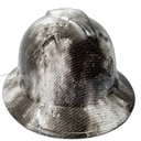 Reptilian 3D Infected Camo Custom Hydro Dipped Full Brim Hard Hat - Back View