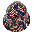 American Stoner Weed 420 Camo Custom Hydro Dipped Full Brim Hard Hat - Back View