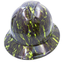 Proveil Reaper Z Camo Lime Custom Hydro Dipped Full Brim Hard Hat - Back View