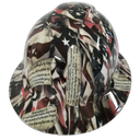 Constitutional Amendments USA 2Nd Custom Hydro Dipped Full Brim Hard Hat - Back View