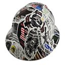 Usa Constitution Custom Hydro Dipped Full Brim Hard Hat - Back View