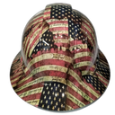 American Patriot Art Custom Hydro Dipped Full Brim Hard Hat - Back View