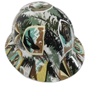 American Outdoor Adventurer Camping Custom Hydro Dipped Full Brim Hard Hat - Back View