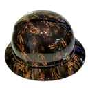 Steampunk Grim Reaper Custom Hydro Dipped Full Brim Hard Hat - Back View