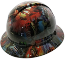 Donald Conceal Custom Hydro Dipped Full Brim Hard Hat - Back View