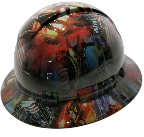 Donald Conceal Custom Hydro Dipped Full Brim Hard Hat - Back View