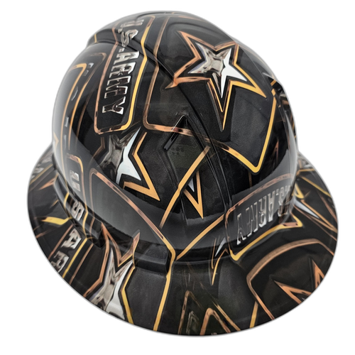 U.S. Army Badges Armed Services Custom Hydro Dipped Full Brim Hard Hat - Back View
