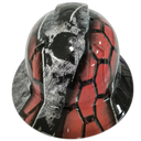 Urban Hex Rip Tear Color Custom Hydro Dipped Full Brim Hard Hat - Back View