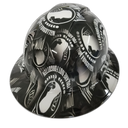 Pow/Mia You Are Not Forgotten USA Custom Hydro Dipped Full Brim Hard Hat - Back View
