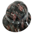 1776 We The People USA America Custom Hydro Dipped Full Brim Hard Hat - Back View