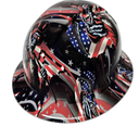 American Reaper Grim Reaper Custom Hydro Dipped Full Brim Hard Hat - Back View