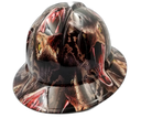 Snakebite pit Viper extreme snake Custom Hydro Dipped Full Brim Hard Hat - Back View