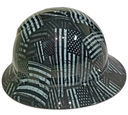 American Flag Black Ops Recon Custom Hydro Dipped Full Brim Hard Hat - Back View