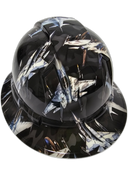 Urban Camo Fighter Jets Custom Hydro Dipped Full Brim Hard Hat - Back View