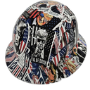 2024 Sticker Bomb Custom Hydro Dipped Full Brim Hard Hat - Back View