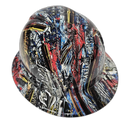 American Pride We The People USA Custom Hydro Dipped Full Brim Hard Hat - Back View