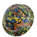 Tuner Sticker Bomb Turbo Nos Custom Hydro Dipped Full Brim Hard Hat - Back View