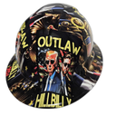 Vance Outlaw Hillbilly 2024 Pres Custom Hydro Dipped Full Brim Hard Hat - Back View