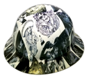 Viva Mi Raza Chicano Tattoos Custom Hydro Dipped Full Brim Hard Hat - Back View