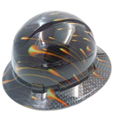 Honeycomb Carbon Custom Hydro Dipped Full Brim Hard Hat - Back View