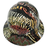 Animal Wild Kingdom Print Snake Skin Custom Hydro Dipped Full Brim Hard Hat - Back View