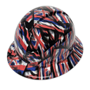 Hawaii State Flag Custom Hydro Dipped Full Brim Hard Hat - Back View
