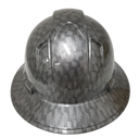 Forged Carbon Fiber Custom Hydro Dipped Full Brim Hard Hat - Back View