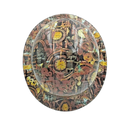 Steam Punk Engineering Camo Custom Hydro Dipped Full Brim Hard Hat - Back View