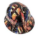 An American Christian Revealed Custom Hydro Dipped Full Brim Hard Hat - Back View