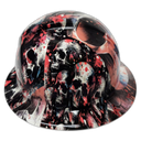 Boody Skull Abstract Skulls Skull Camo Custom Hydro Dipped Full Brim Hard Hat - Back View