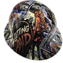 Oilfield Dirty Hands Clean Money custom hydro dipped hard hat - back