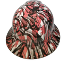 The Canadian Flag Custom Hydro Dipped Full Brim Hard Hat - Back View