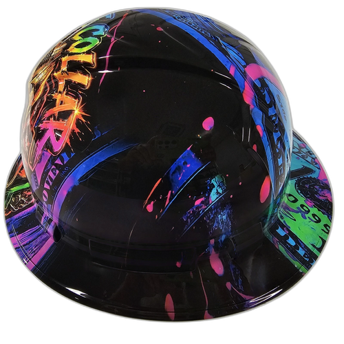 Blue Collar Daddy custom hydro dipped hard hat - top